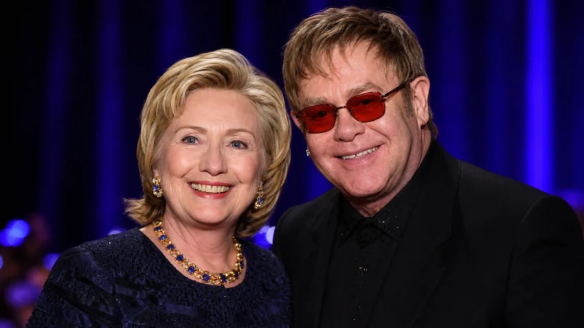 elton john and hillary clinton